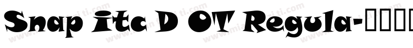 Snap Itc D OT Regula字体转换